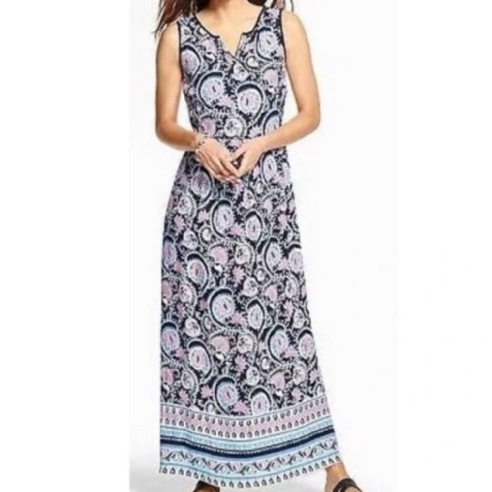 Talbots Maxi Paisley Floral Print Dress Size 6